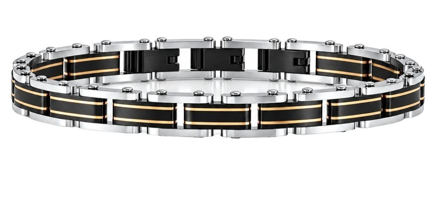 Męska bransoletka Nomination Italy Virtus Code czarno-srebrna PVD 18–21 cm 133101029 (2).jpg